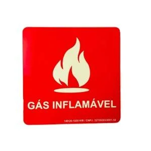 Sinalização Perigo Gás Inflamável